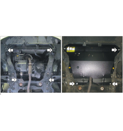 Защита картера, радиатора и КПП Peugeot Expert 01618