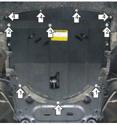 Защита картера и КПП Nissan Qashqai 01453