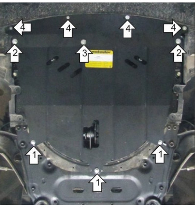 Защита картера и КПП Nissan Qashqai 01453