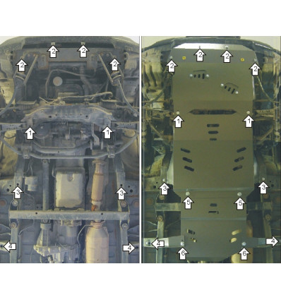 Защита картера, КПП и РК Mitsubishi Pajero Pinin 01318