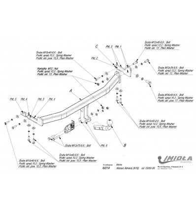 Фаркоп на Nissan Almera N/014