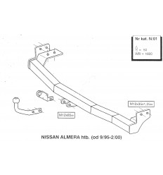 Фаркоп на Nissan Almera N/001