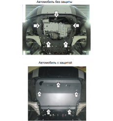 Защита картера и КПП Land Rover Discovery Sport 383221