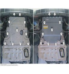 Защита картера и переднего дифференциала Land Rover Range Rover Voque 383219