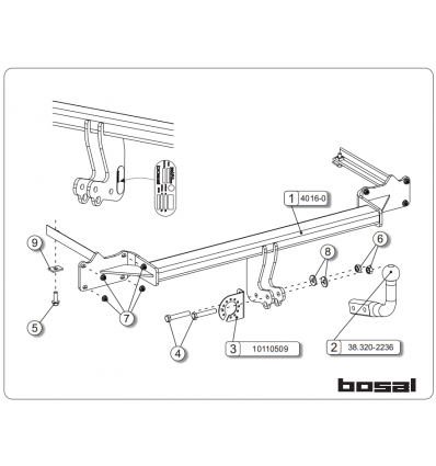 Фаркоп на Ford Tourneo Connect 040-161