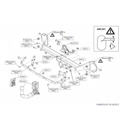 Фаркоп на BMW 3 Gran Turismo 581800