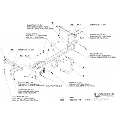 Фаркоп на Opel Astra J O/039