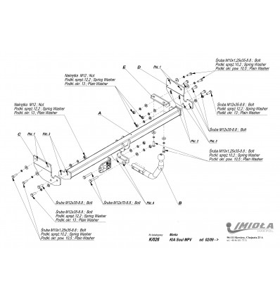 Фаркоп на Kia Soul K/026