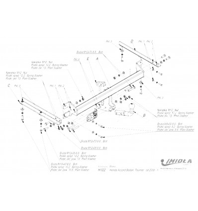 Фаркоп на Honda Accord H/021