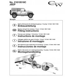 Штатная электрика к фаркопу на Jeep Wrangler 21610516