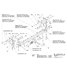 Фаркоп на Mitsubishi Pajero 3 Y/013