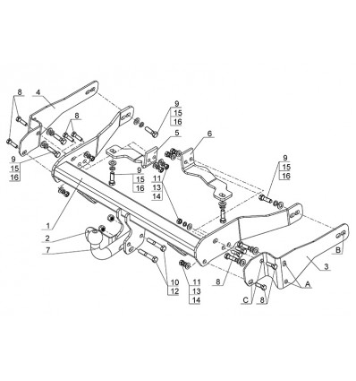 Фаркоп на Chevrolet Captiva CV13