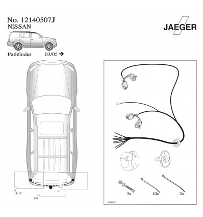 Электрика оригинальная к фаркопу на Nissan Pathfinder 12140507