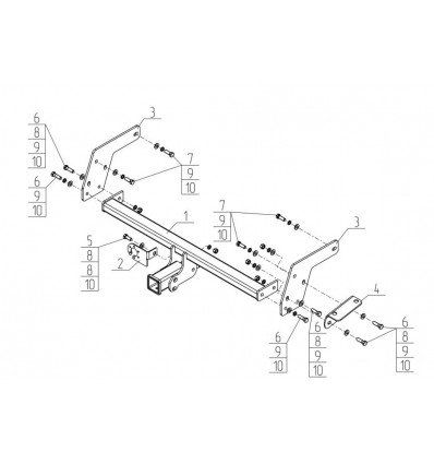 Фаркоп на Toyota Rav 4 TY48B