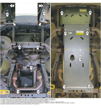Защита картера, радиатора, КПП и переднего дифференциала Dodge RAM 382902