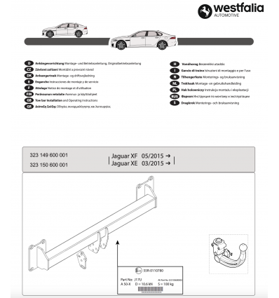 Фаркоп на Jaguar XE 323149600001