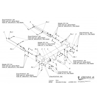 Фаркоп на Mercedes GL M/042