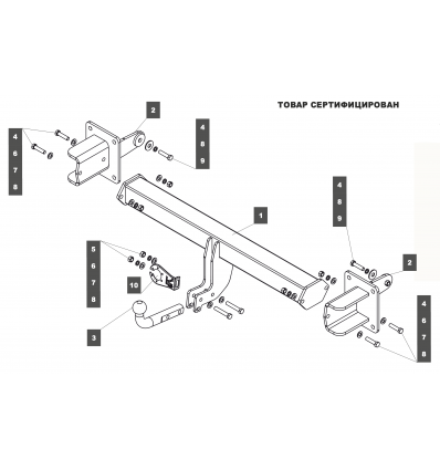 Фаркоп на Mercedes GLE 139307