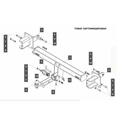 Фаркоп на Mercedes GLE 139308