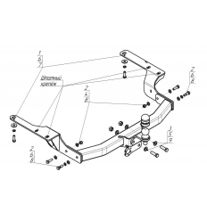 Фаркоп на Toyota Highlander 92511-FE