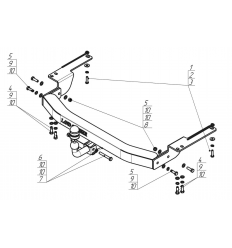 Фаркоп на Toyota Land Cruiser Prado 150 92523-AN