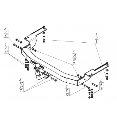 Фаркоп на Lexus GX 460 92523-AN