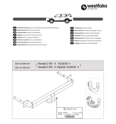 Фаркоп на Honda CR-V 338130600001