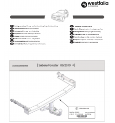 Фаркоп на Subaru Forester 348084600001