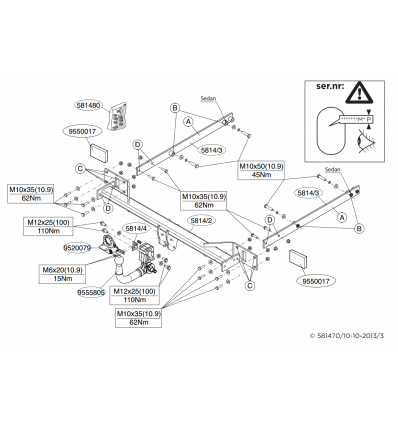 Фаркоп на Mercedes E 581400