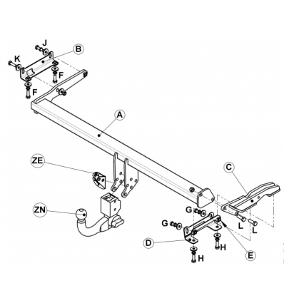 Фаркоп на Nissan Qashqai DT152Q