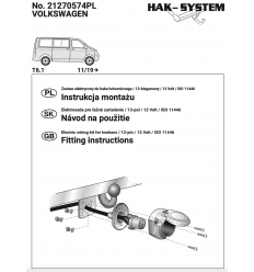 Штатная электрика к фаркопу на Volkswagen Caravelle/Multivan/Transporter 21270574