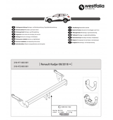 Фаркоп на Renault Kadjar 316471600001