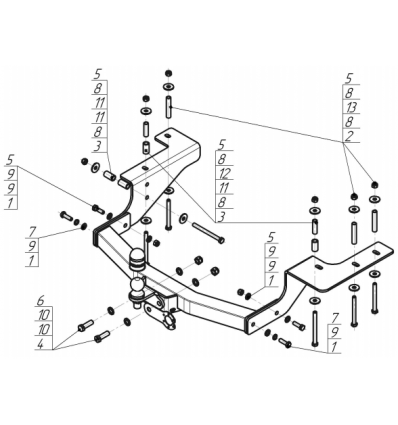 Фаркоп на Great Wall Hover H5 93102-FE