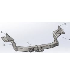 Фаркоп на Toyota Fortuner FA 0250-E