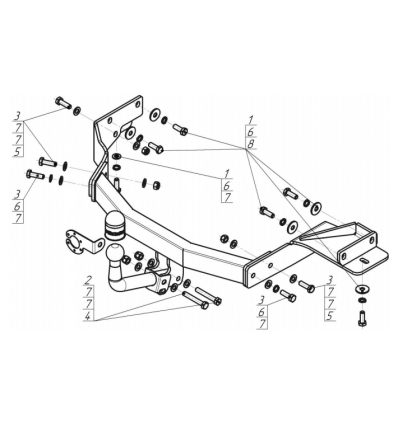 Фаркоп на Hyundai Santa Fe 91008-A