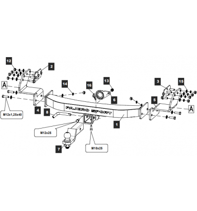 Фаркоп на Mitsubishi Pajero Sport 149327