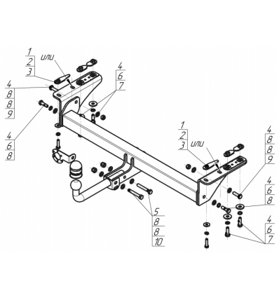 Фаркоп на CHERYEXEED TXL 99002-A