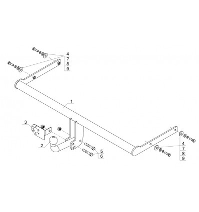 Фаркоп на Volkswagen Polo VW33