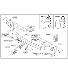 Фаркоп на Hyundai Santa Fe 518400