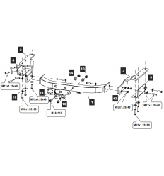 Фаркоп на Toyota Highlander 24255408E