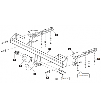 Фаркоп на Subaru Outback 22193412