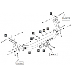 Фаркоп на Mitsubishi Pajero MP08E