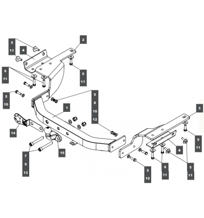 Фаркоп на Toyota Highlander 249469