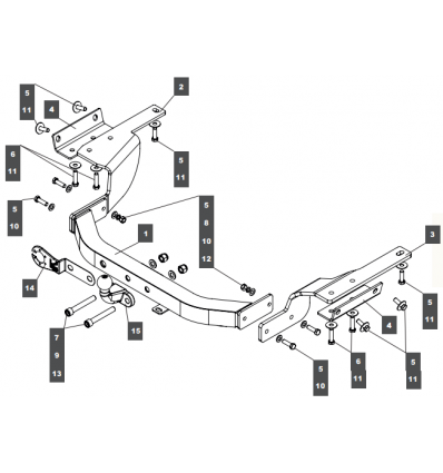 Фаркоп на Toyota Highlander 249463