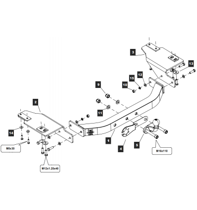 Фаркоп на Toyota Land Cruiser Prado 120/150 Y13E2