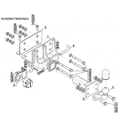 Фаркоп на Toyota Hilux T-149