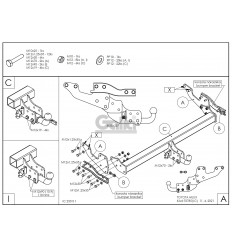 Оцинкованный фаркоп на Toyota Hilux T078A