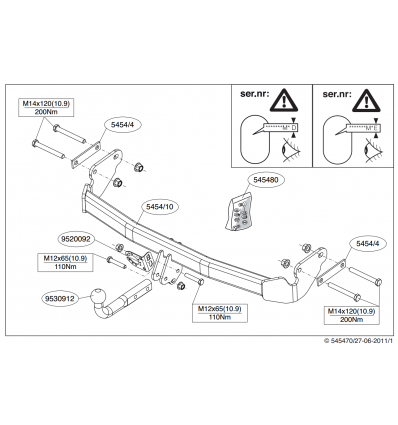 Фаркоп на Jeep Compass 545400