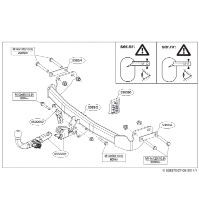 Фаркоп на Jeep Compass 538300