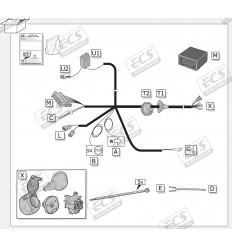 Штатная электрика к фаркопу на BMW X5, X6, X7 BW031B1